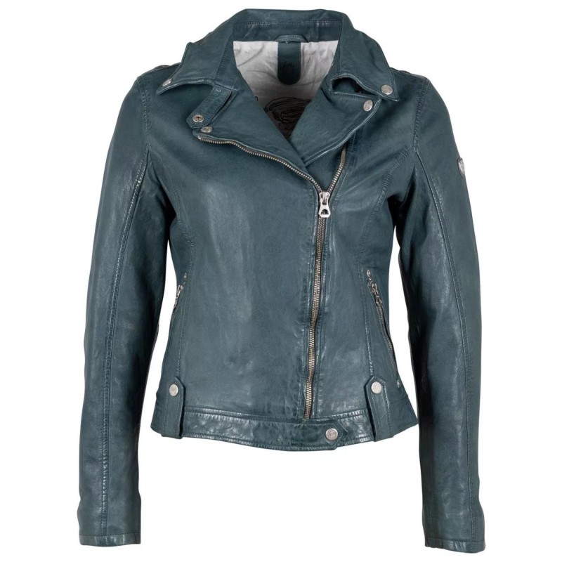 Geaca de Piele Dama Gipsy Verde GWFaye – Black Friday