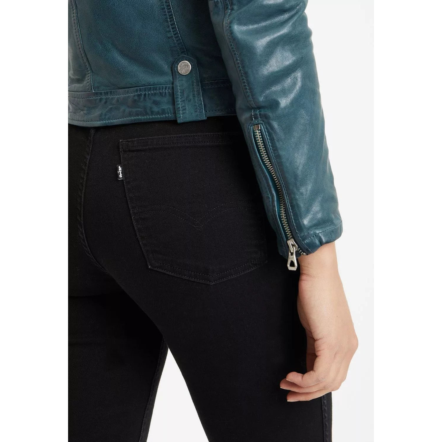 Geaca de Piele Dama Gipsy Verde GWFaye – IMBRACAMINTE