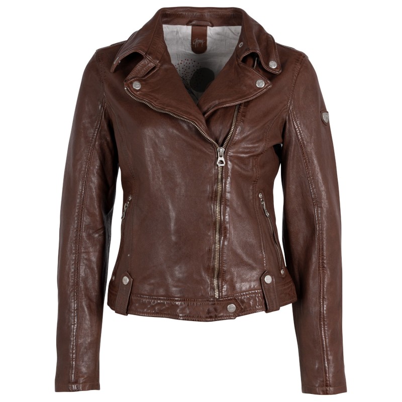 Geaca de Piele Dama Gipsy Castanie GWFaye – Black Friday Geaca de Piele Dama Gipsy Castanie GWFaye – Black Friday