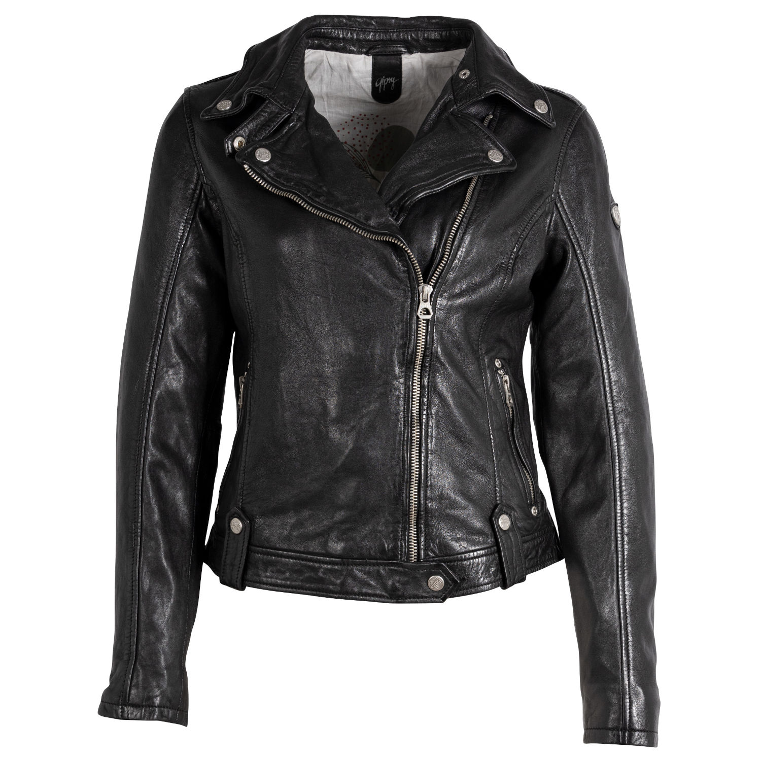 Geaca de Piele Dama Gipsy Neagra GWFaye – IMBRACAMINTE