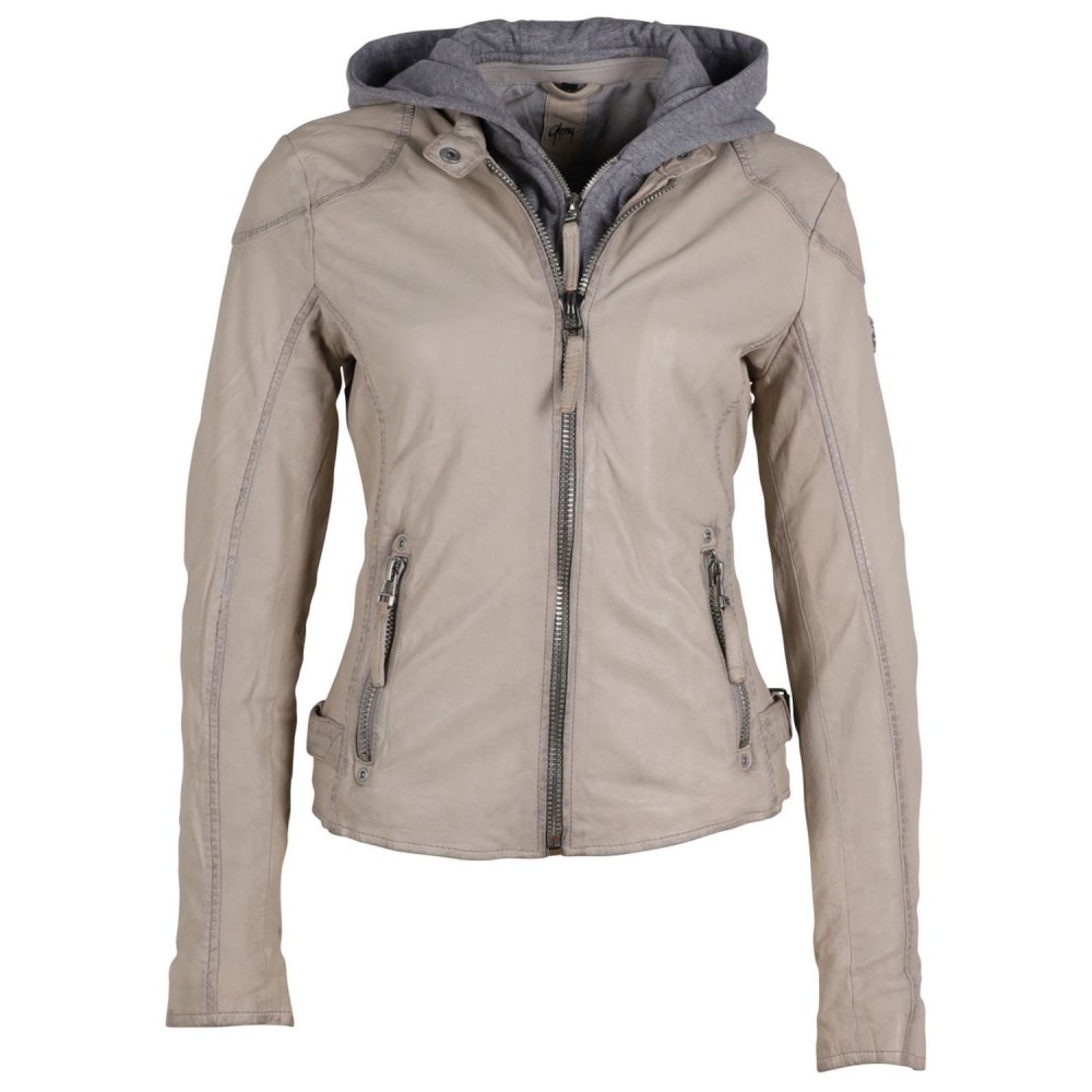 Geaca de Piele Dama Gipsy Alb Murdar GWFinja Geaca de Piele Dama Gipsy Alb Murdar GWFinja - readytowear.ro