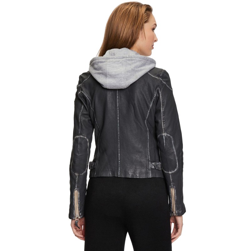 Geaca de Piele Dama Gipsy Negru Grafit GWFinja – IMBRACAMINTE