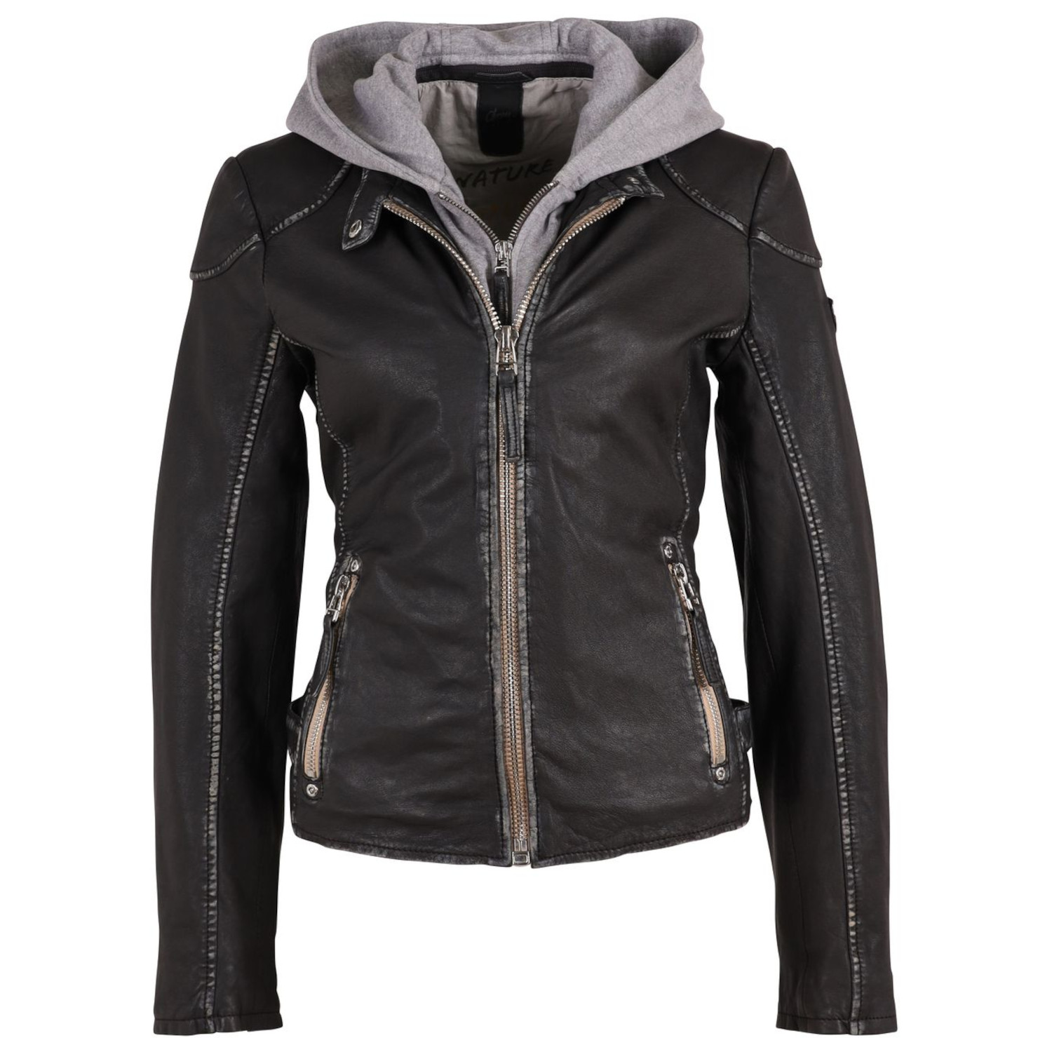 Geaca de Piele Dama Gipsy Negru Grafit GWFinja – IMBRACAMINTE Geaca de Piele Dama Gipsy Negru Grafit GWFinja – IMBRACAMINTE