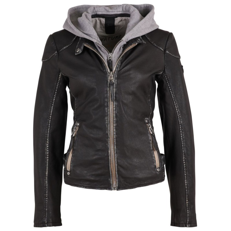 Geaca de Piele Dama Gipsy Negru Grafit GWFinja – IMBRACAMINTE