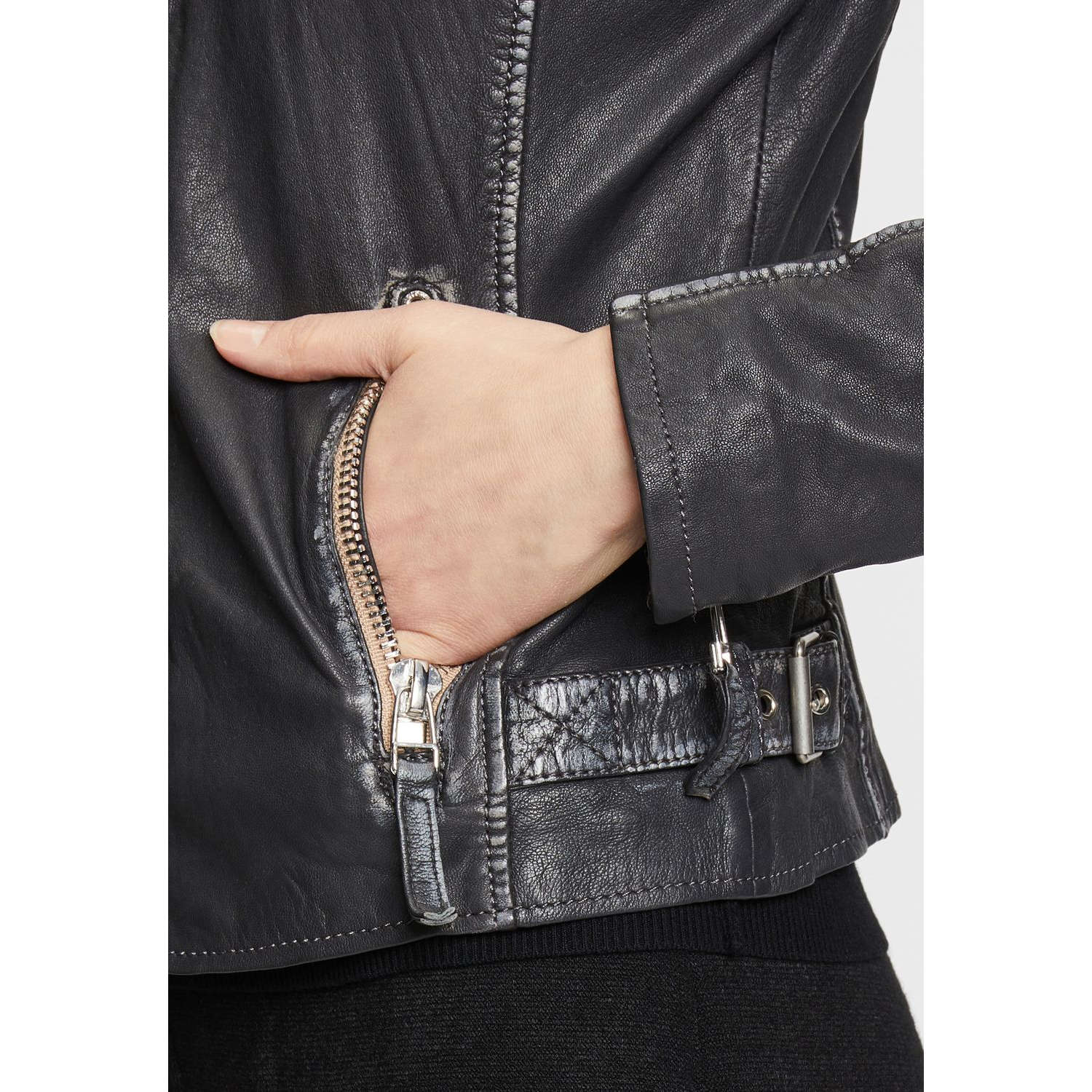 Geaca de Piele Dama Gipsy Negru Grafit GWFinja – IMBRACAMINTE Geaca de Piele Dama Gipsy Negru Grafit GWFinja – IMBRACAMINTE