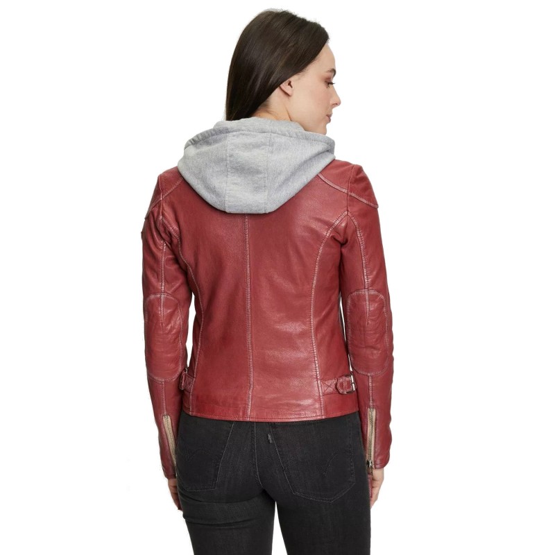 Geaca de Piele Dama Gipsy Rosu Caramiziu GWFinja – IMBRACAMINTE Geaca de Piele Dama Gipsy Rosu Caramiziu GWFinja – IMBRACAMINTE