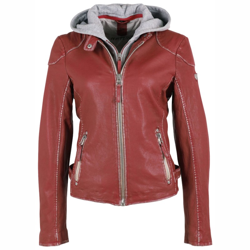 Geaca de Piele Dama Gipsy Rosu Caramiziu GWFinja – IMBRACAMINTE Geaca de Piele Dama Gipsy Rosu Caramiziu GWFinja – IMBRACAMINTE