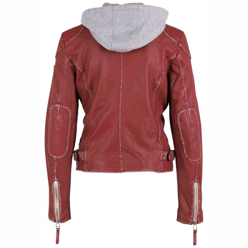 Geaca de Piele Dama Gipsy Rosu Caramiziu GWFinja – IMBRACAMINTE Geaca de Piele Dama Gipsy Rosu Caramiziu GWFinja – IMBRACAMINTE