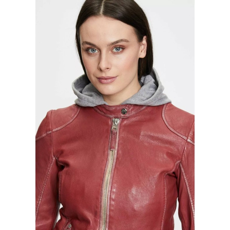 Geaca de Piele Dama Gipsy Rosu Caramiziu GWFinja – IMBRACAMINTE Geaca de Piele Dama Gipsy Rosu Caramiziu GWFinja – IMBRACAMINTE