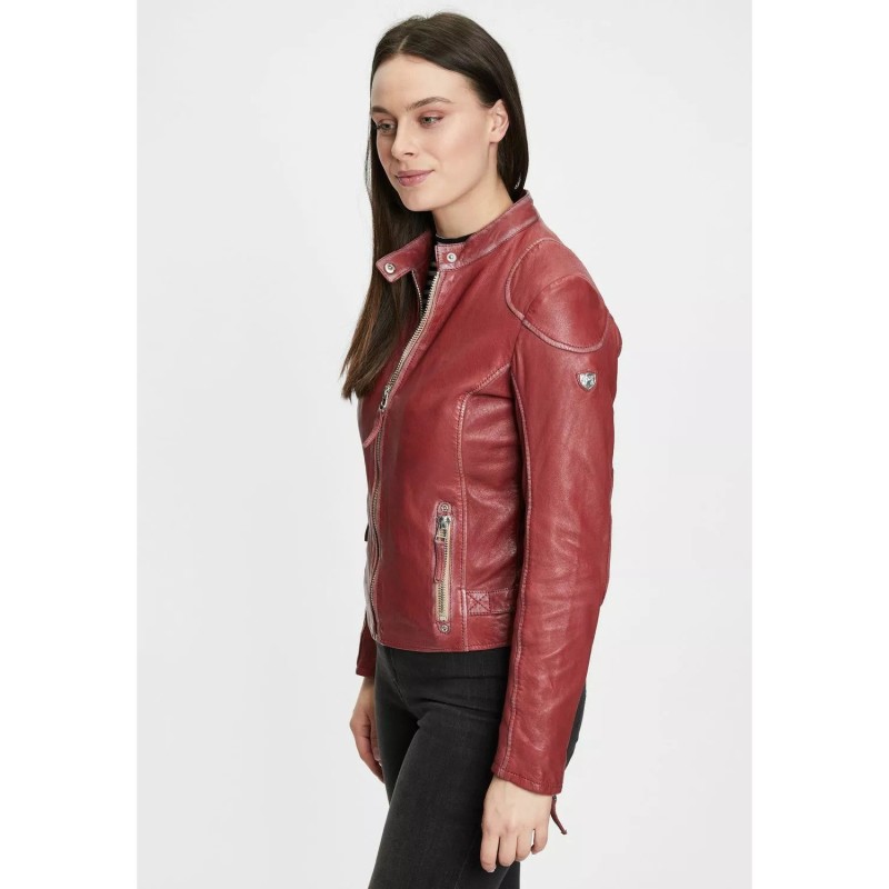 Geaca de Piele Dama Gipsy Rosu Caramiziu GWFinja – IMBRACAMINTE Geaca de Piele Dama Gipsy Rosu Caramiziu GWFinja – IMBRACAMINTE