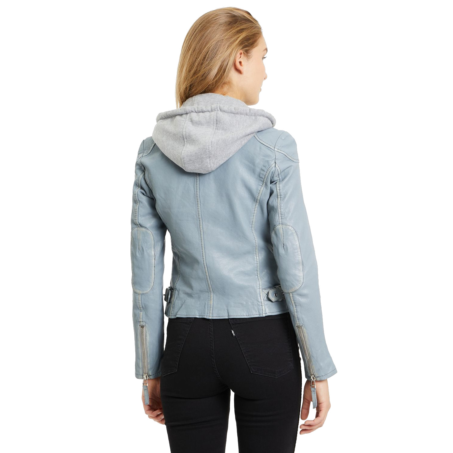 Geaca de Piele Dama Gipsy Albastru Prafuit GWFinja – IMBRACAMINTE