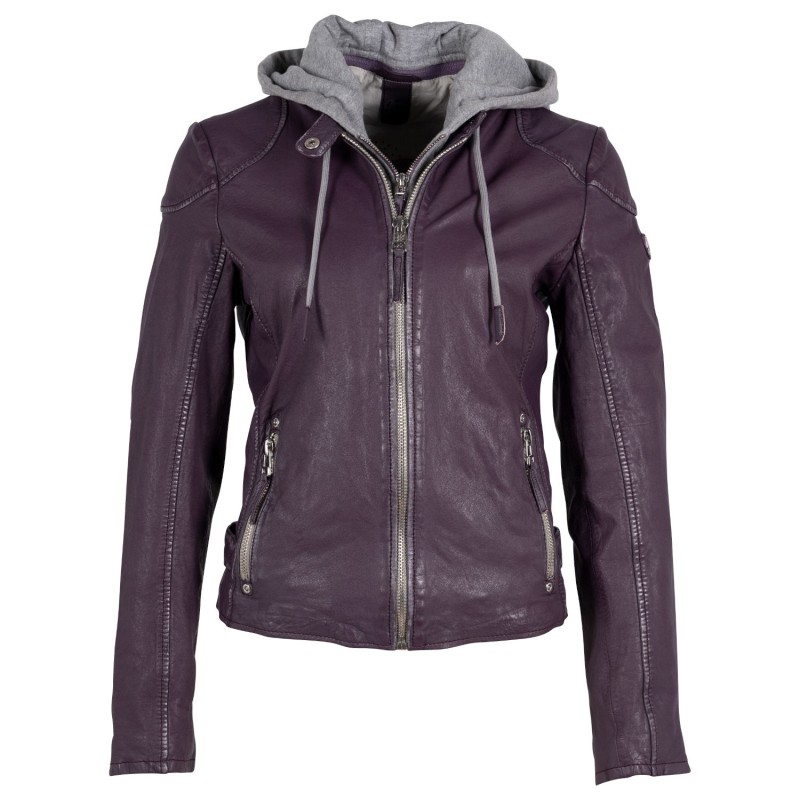 Geaca de Piele Dama Gipsy Mov GWFinja – IMBRACAMINTE