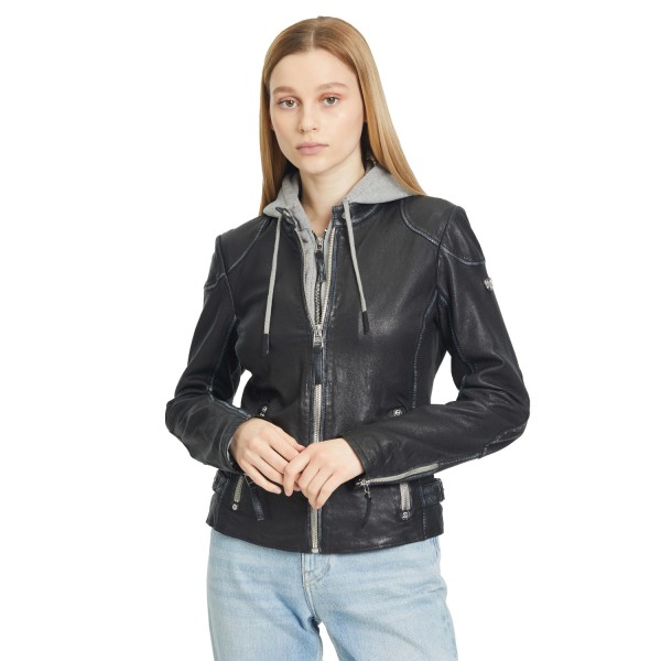 Geaca de Piele Dama Gipsy Neagra GWFinja – IMBRACAMINTE — fotografia 1