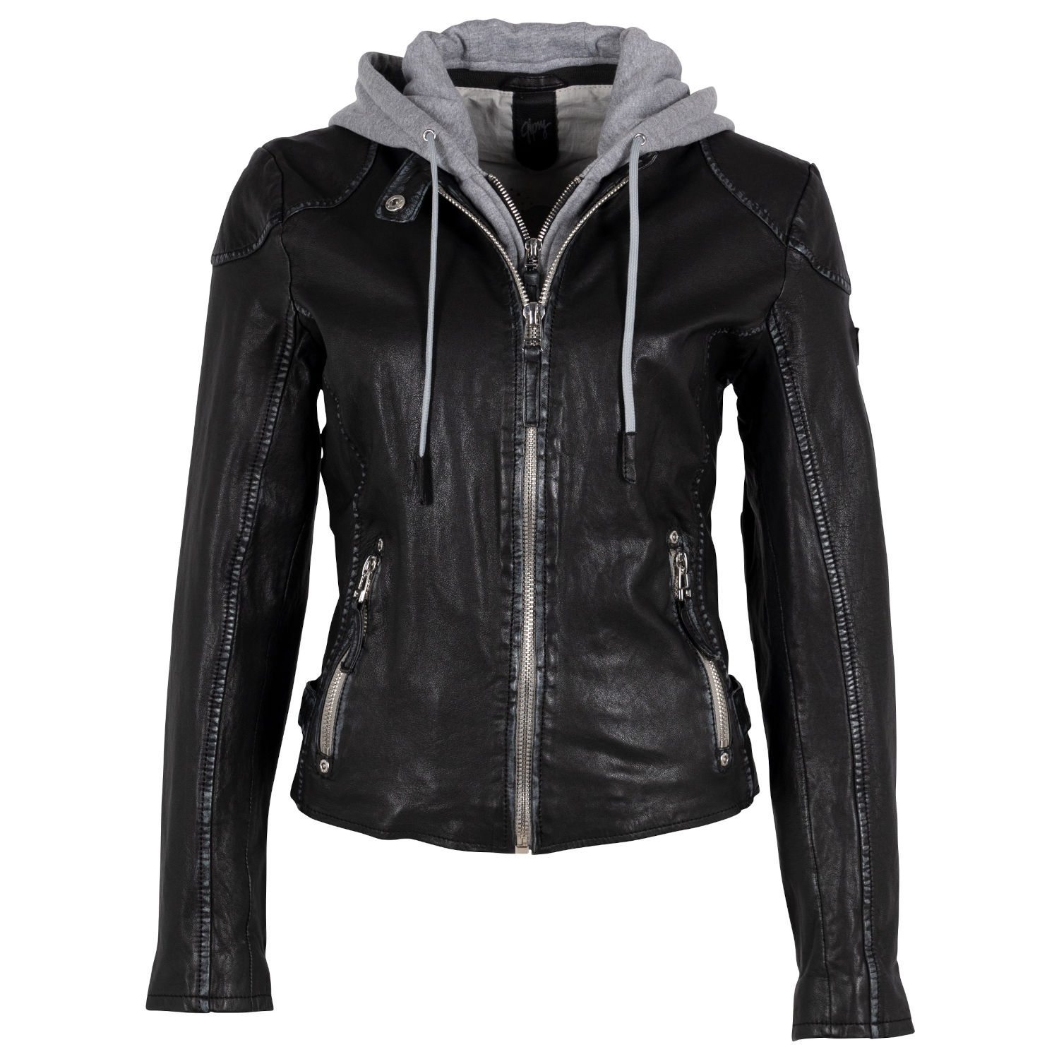 Geaca de Piele Dama Gipsy Neagra GWFinja – IMBRACAMINTE