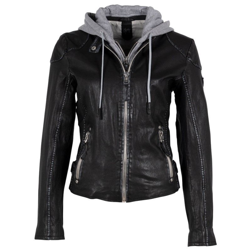 Geaca de Piele Dama Gipsy Neagra GWFinja – IMBRACAMINTE