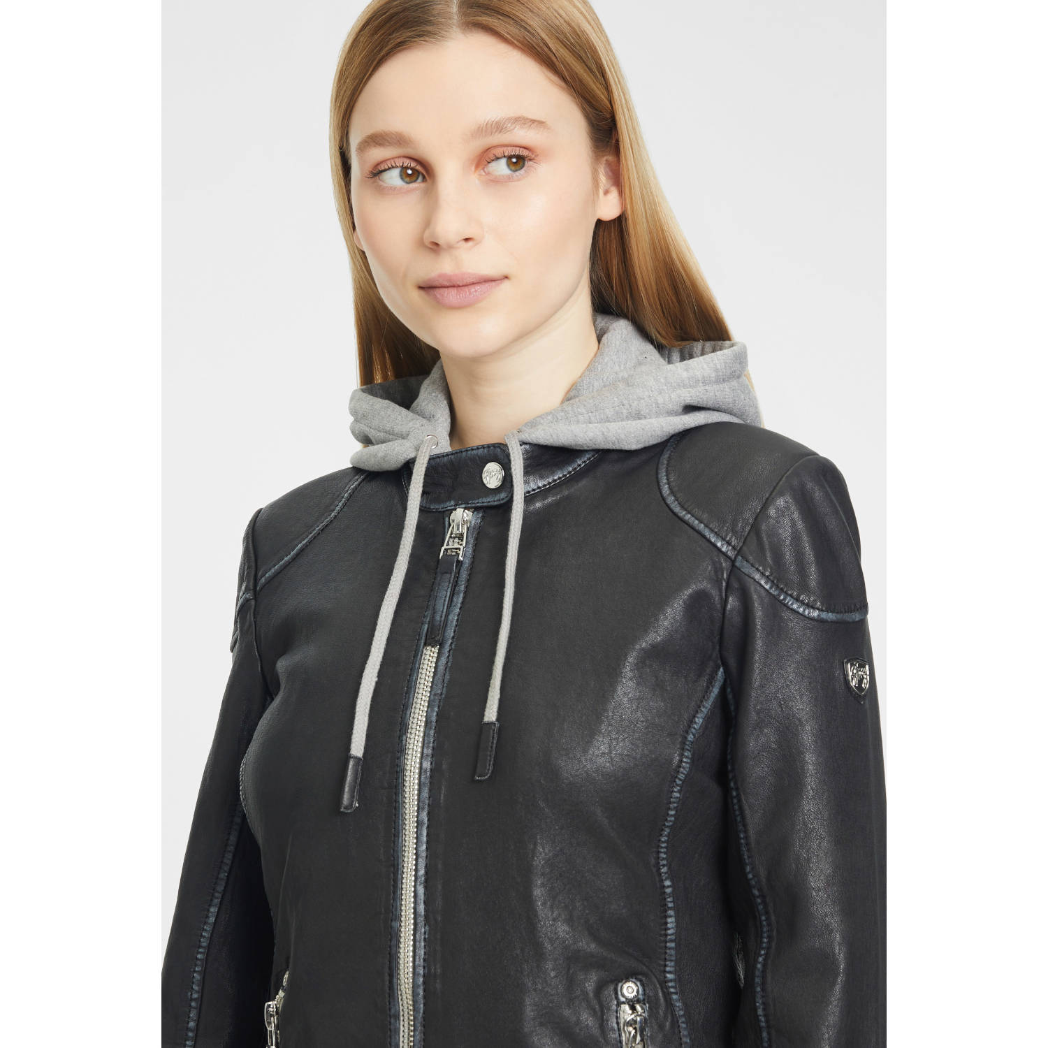 Geaca de Piele Dama Gipsy Neagra GWFinja – IMBRACAMINTE