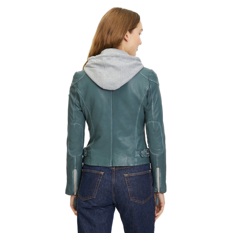 Geaca de Piele Dama Gipsy Verde GWFinja – IMBRACAMINTE