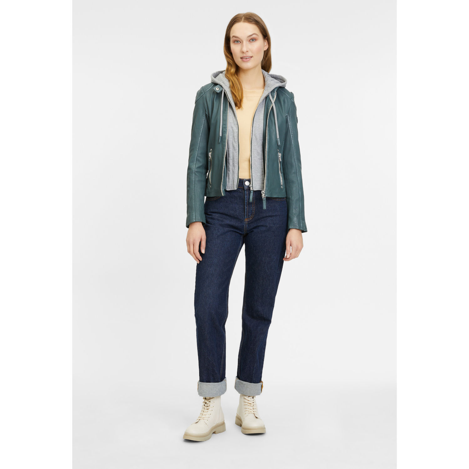 Geaca de Piele Dama Gipsy Verde GWFinja – IMBRACAMINTE