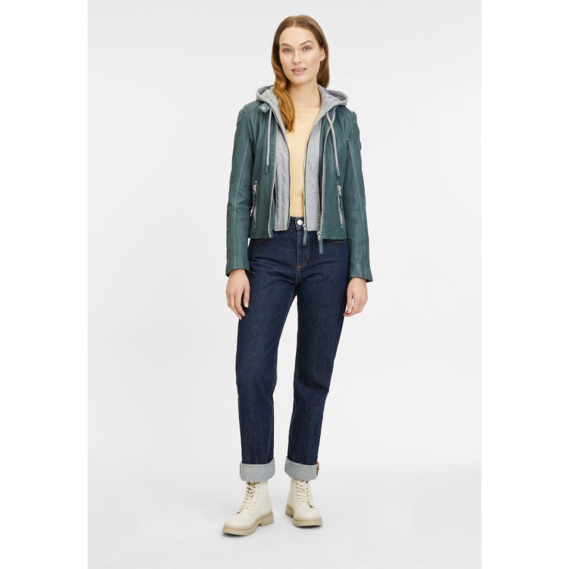 Geaca de Piele Dama Gipsy Verde GWFinja – IMBRACAMINTE