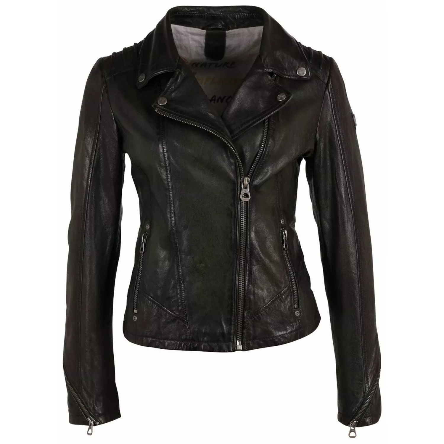 Geaca de Piele Dama Gipsy Verde Inchis GWFlori – IMBRACAMINTE