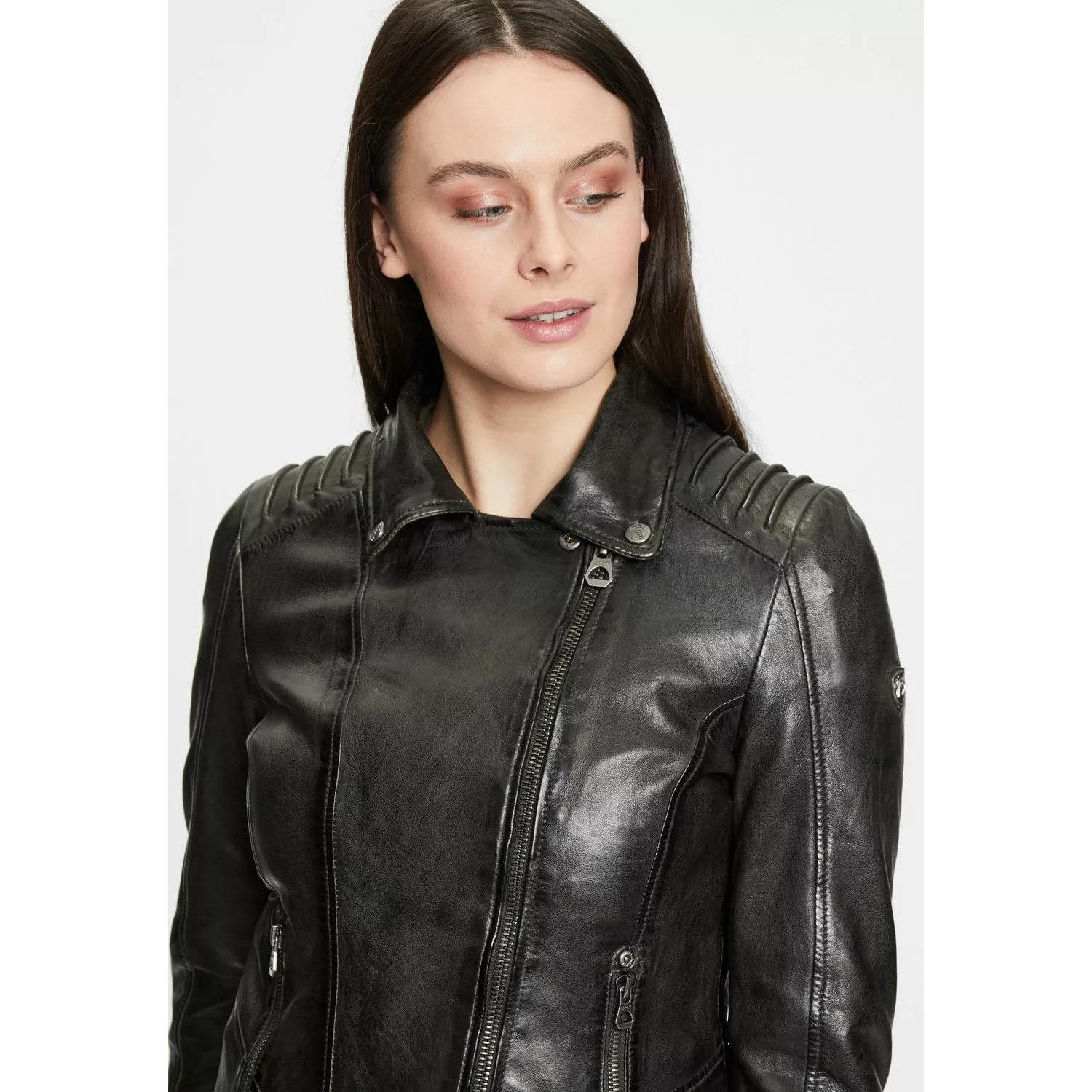 Geaca de Piele Dama Gipsy Verde Inchis GWFlori – Black Friday