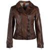 Geaca de Piele Dama Gipsy Coniac Inchis GWFlori Geaca de Piele Dama Gipsy Coniac Inchis GWFlori - readytowear.ro