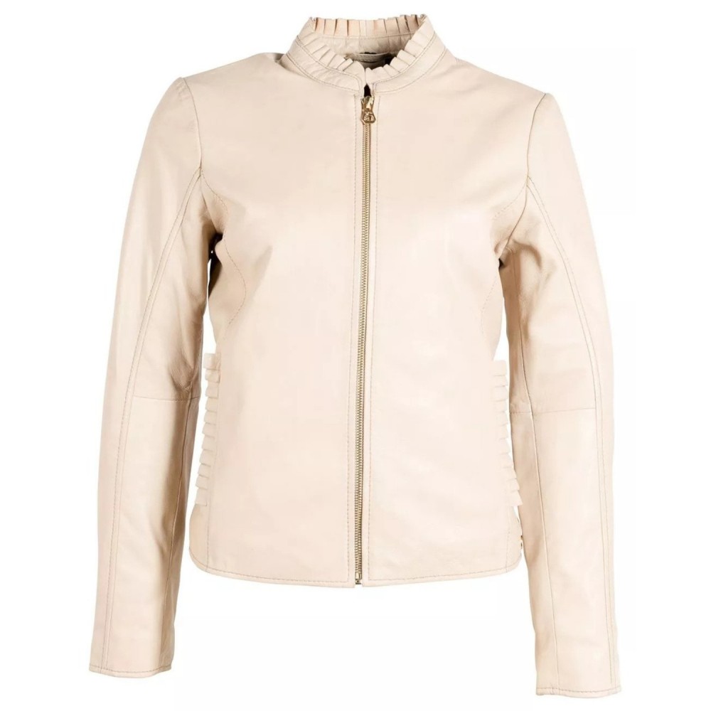 Geaca de Piele Dama Gipsy Bej Deschis GWGalina Geaca de Piele Dama Gipsy Bej Deschis GWGalina - readytowear.ro