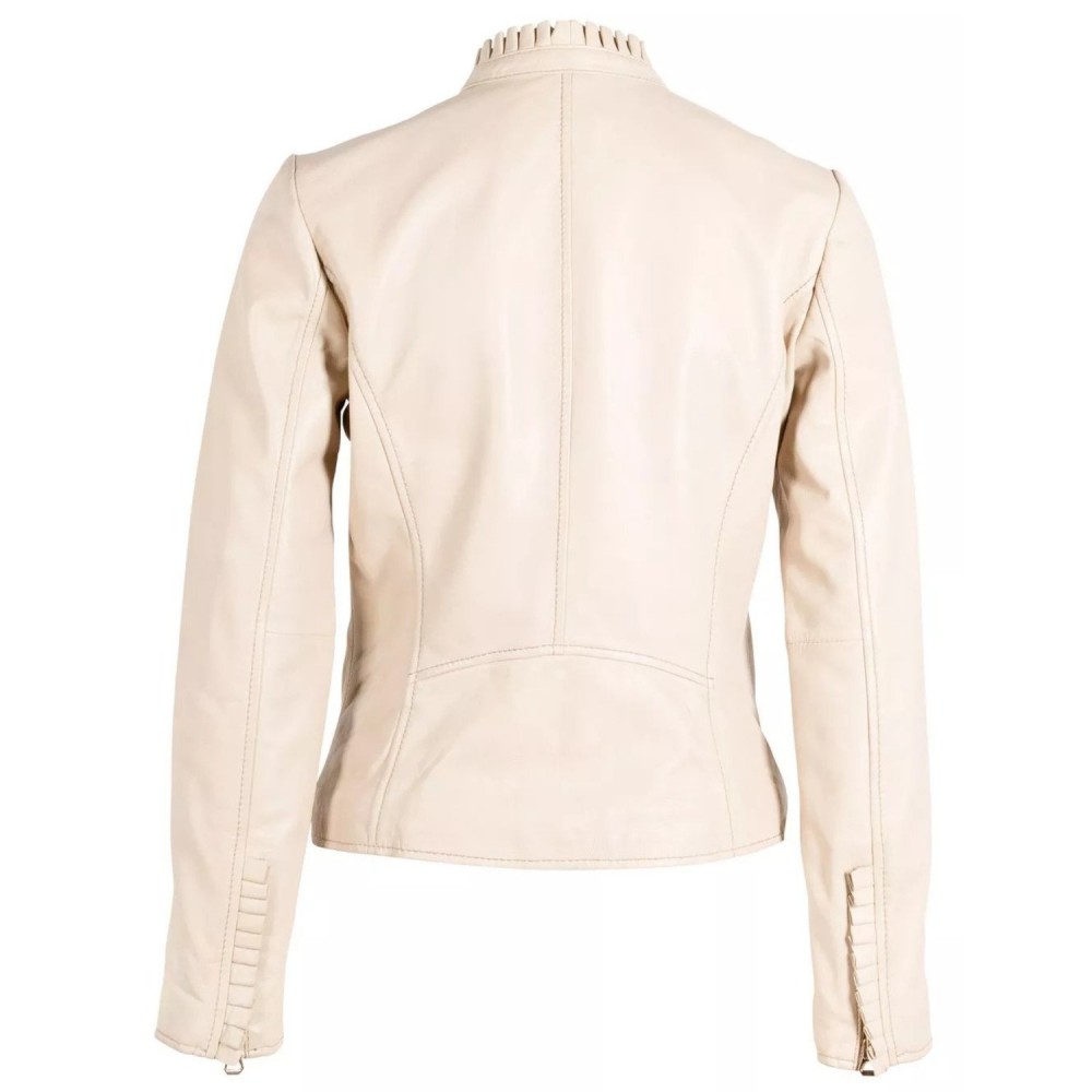 Geaca de Piele Dama Gipsy Bej Deschis GWGalina Geaca de Piele Dama Gipsy Bej Deschis GWGalina - readytowear.ro