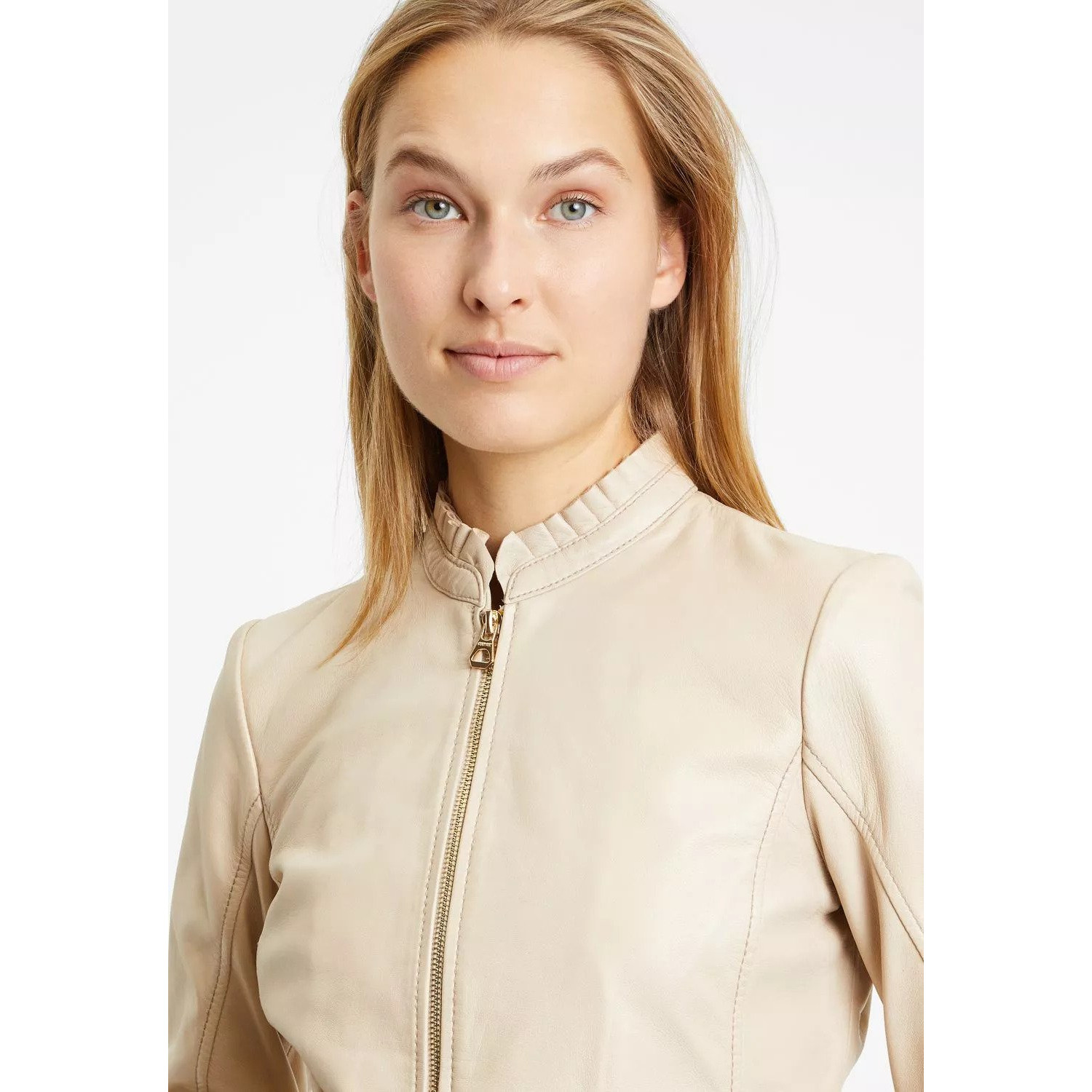 Geaca de Piele Dama Gipsy Bej Deschis GWGalina – IMBRACAMINTE Geaca de Piele Dama Gipsy Bej Deschis GWGalina – IMBRACAMINTE