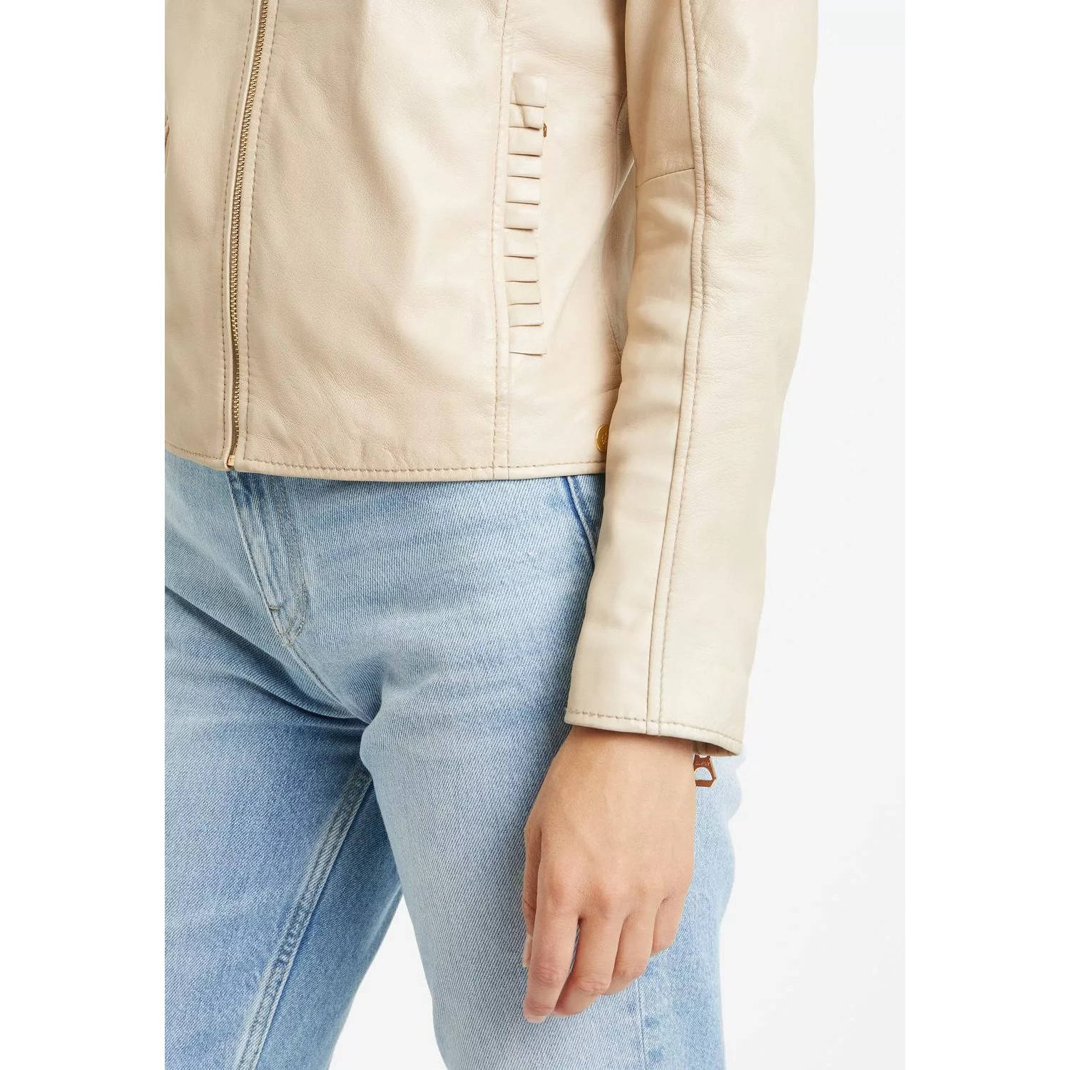 Geaca de Piele Dama Gipsy Bej Deschis GWGalina – IMBRACAMINTE Geaca de Piele Dama Gipsy Bej Deschis GWGalina – IMBRACAMINTE