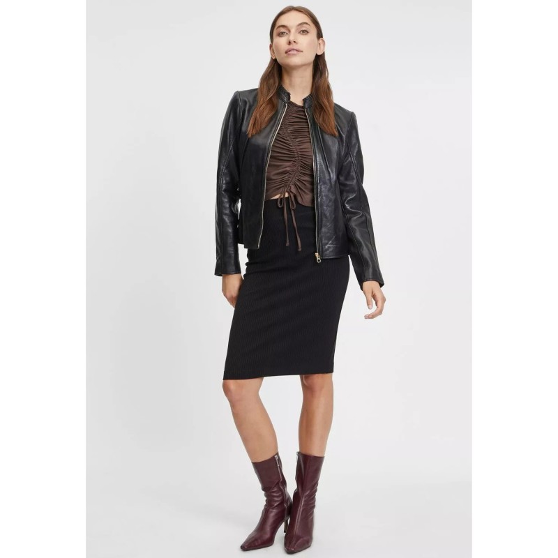 Geaca de Piele Dama Gipsy Neagra GWGalina – IMBRACAMINTE