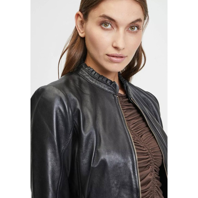 Geaca de Piele Dama Gipsy Neagra GWGalina – IMBRACAMINTE