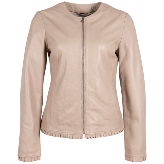 Geaca de Piele Dama Gipsy Bej Deschis GWGlenny