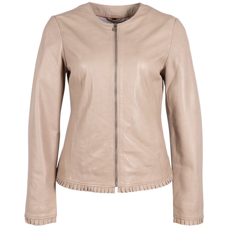 Geaca de Piele Dama Gipsy Bej Deschis GWGlenny – Black Friday