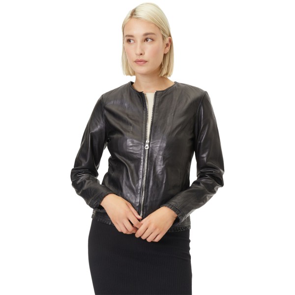 Geaca de Piele Dama Gipsy Neagra GWGlenny – Geci de Piele — fotografia 1