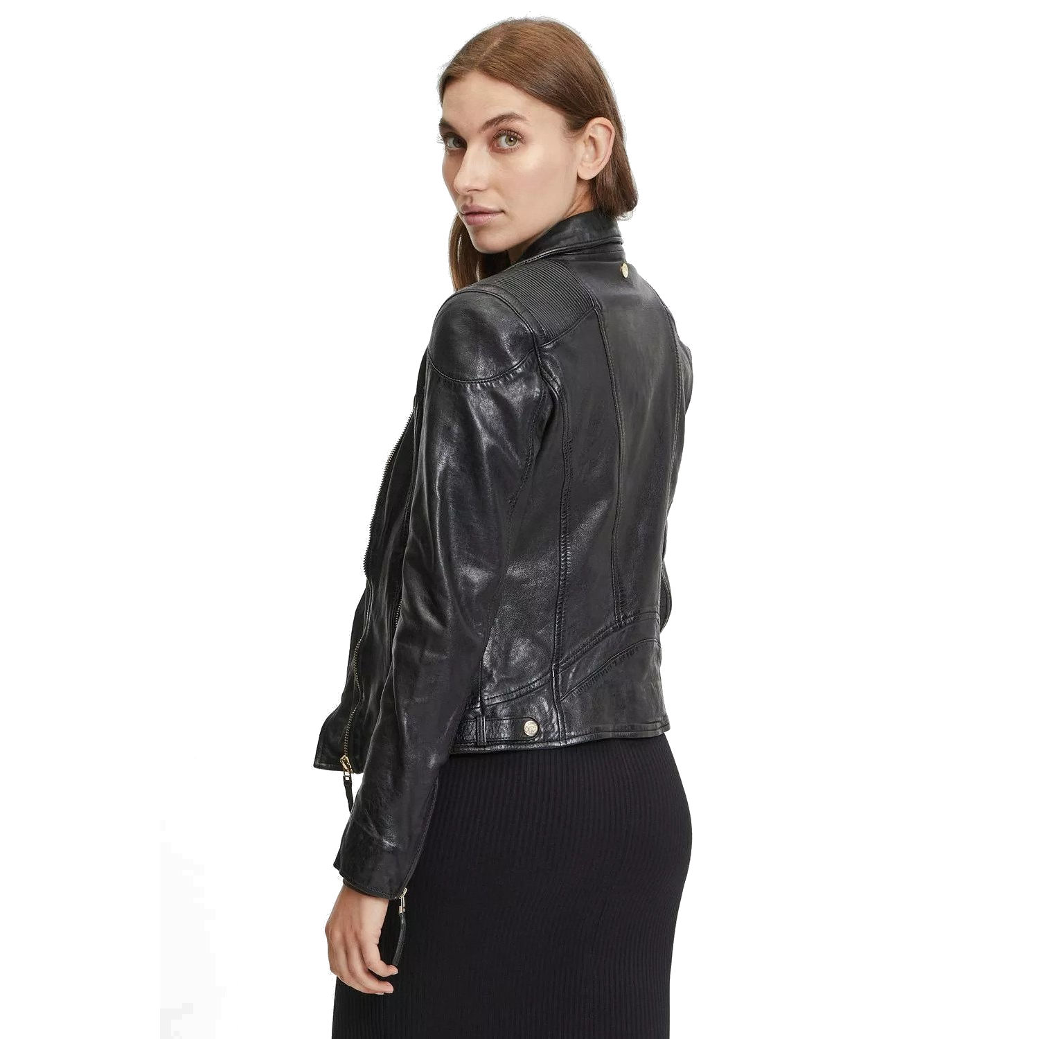 Geaca de Piele Dama Gipsy Neagra GWHazil – IMBRACAMINTE