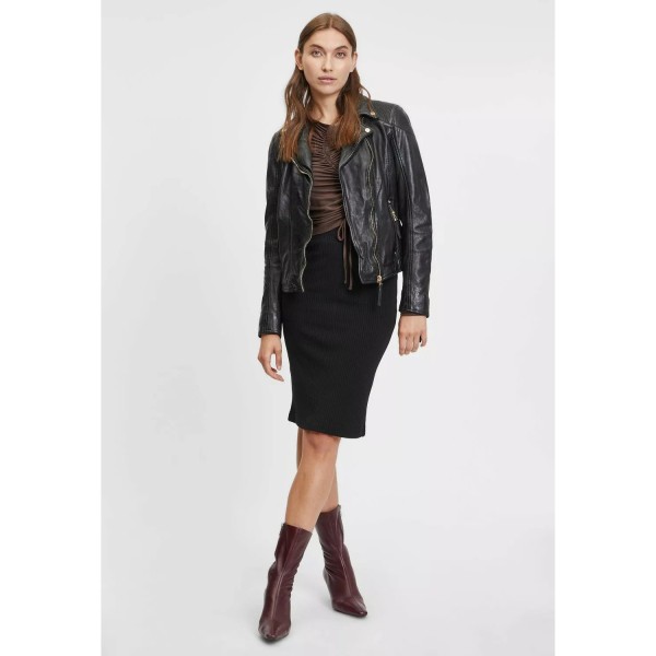 Geaca de Piele Dama Gipsy Neagra GWHazil – IMBRACAMINTE — fotografia 5