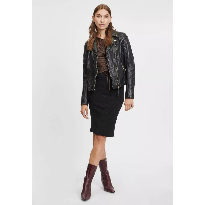 Geaca de Piele Dama Gipsy Neagra GWHazil – IMBRACAMINTE