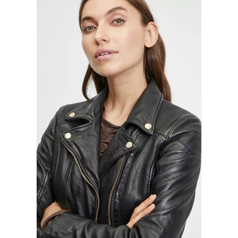 Geaca de Piele Dama Gipsy Neagra GWHazil – IMBRACAMINTE