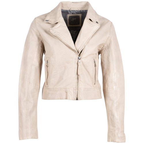 Geaca de Piele Dama Gipsy Alb Murdar GWJella