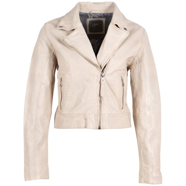 Geaca de Piele Dama Gipsy Alb Murdar GWJella