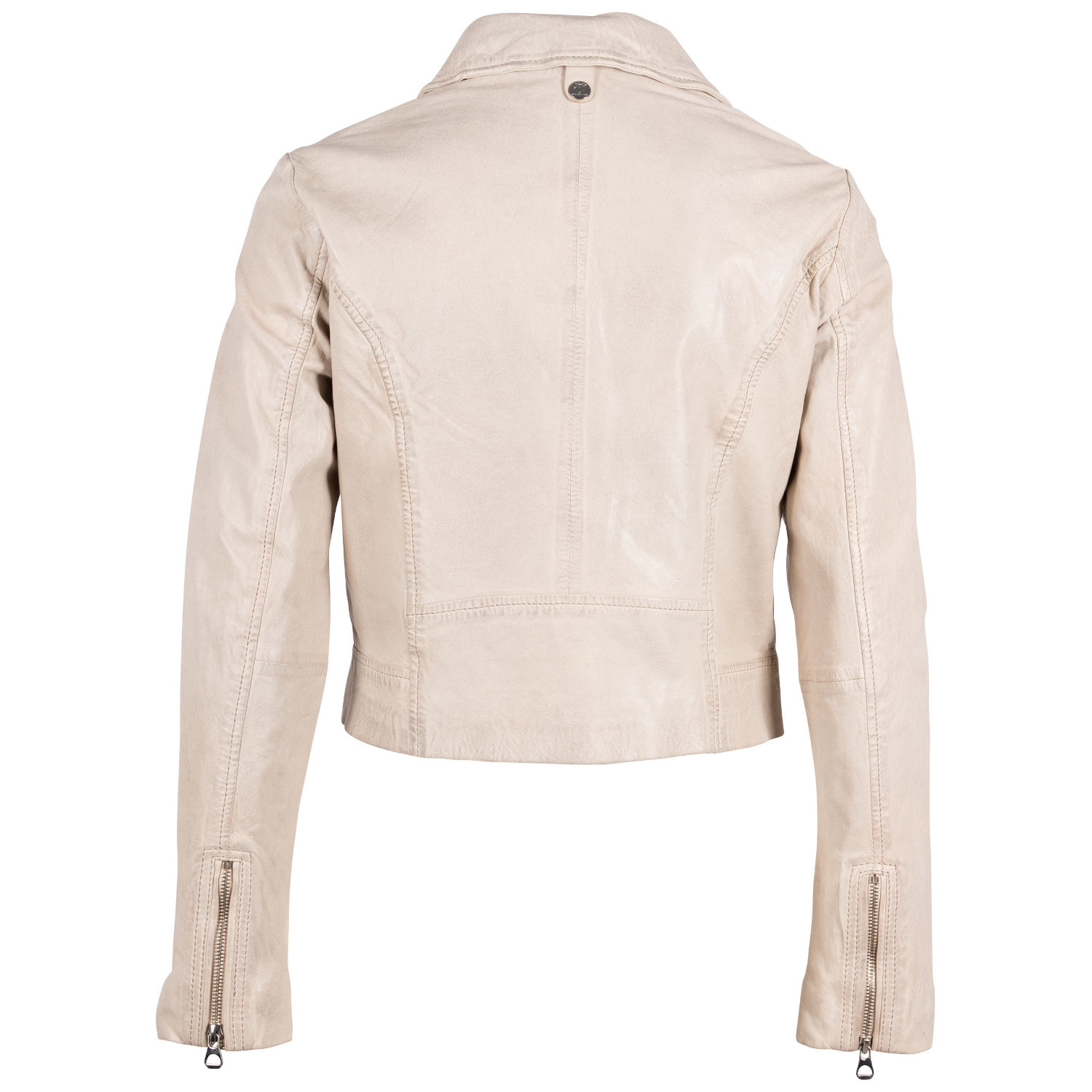 Geaca de Piele Dama Gipsy Alb Murdar GWJella – Black Friday