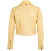 Geaca de Piele Dama Gipsy Galben Deschis GWJella – Geci de Piele