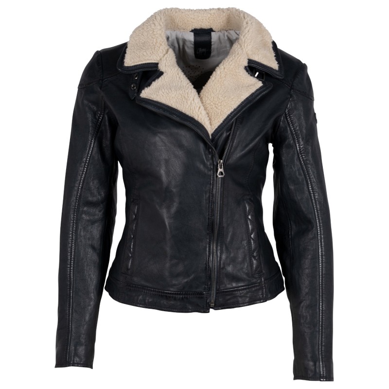 Geaca de Iarna din Piele Dama Gipsy Bleumarin Inchis GWJenja – Black Friday