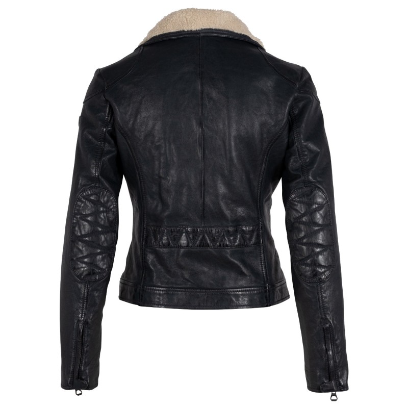 Geaca de Iarna din Piele Dama Gipsy Bleumarin Inchis GWJenja – IMBRACAMINTE