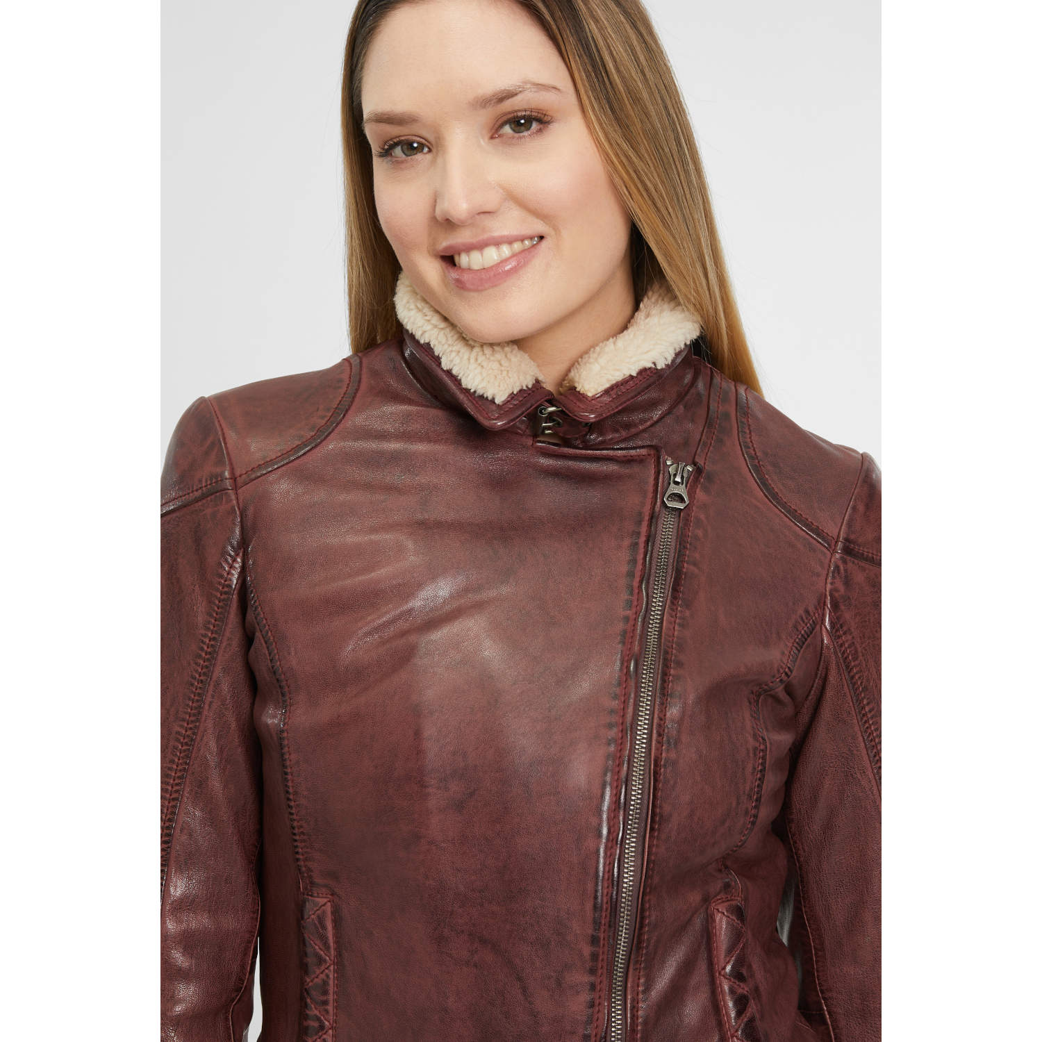 Geaca de Iarna din Piele Dama Gipsy Bordo GWJenja – Black Friday Geaca de Iarna din Piele Dama Gipsy Bordo GWJenja – Black Friday