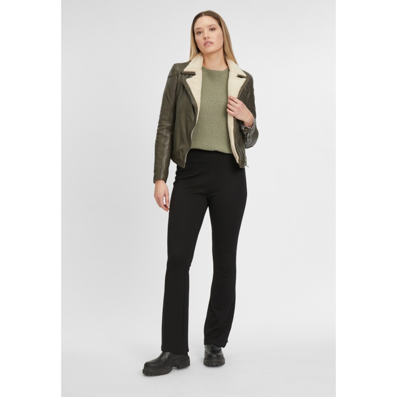 Geaca de Iarna din Piele Dama Gipsy Olive GWJenja – Black Friday