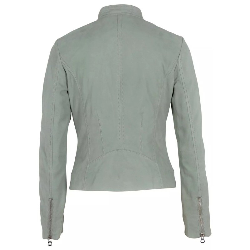 Geaca de Piele Dama Gipsy Verde Menta GWJennet – IMBRACAMINTE