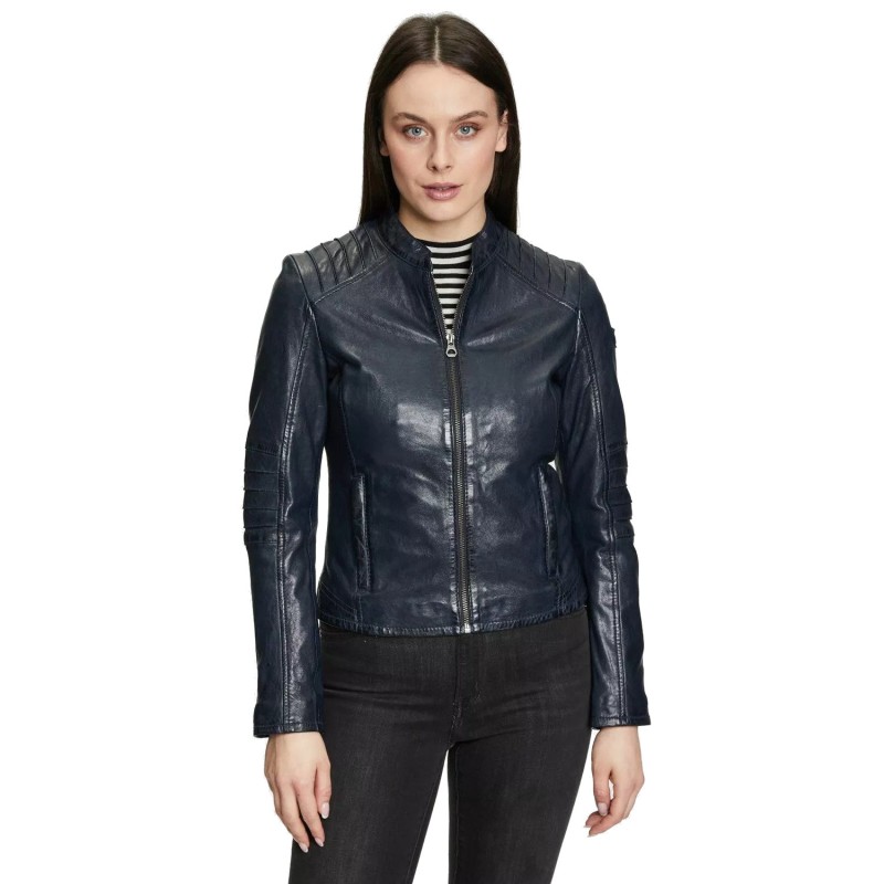 Geaca de Piele Dama Gipsy Bleumarin GWJetti – IMBRACAMINTE