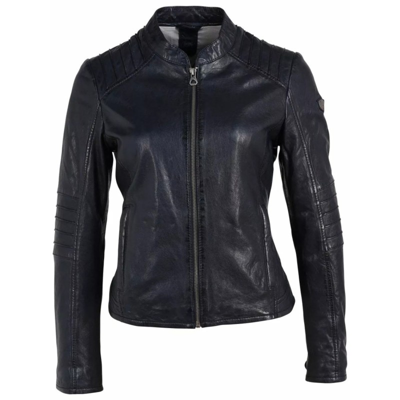 Geaca de Piele Dama Gipsy Bleumarin GWJetti – IMBRACAMINTE